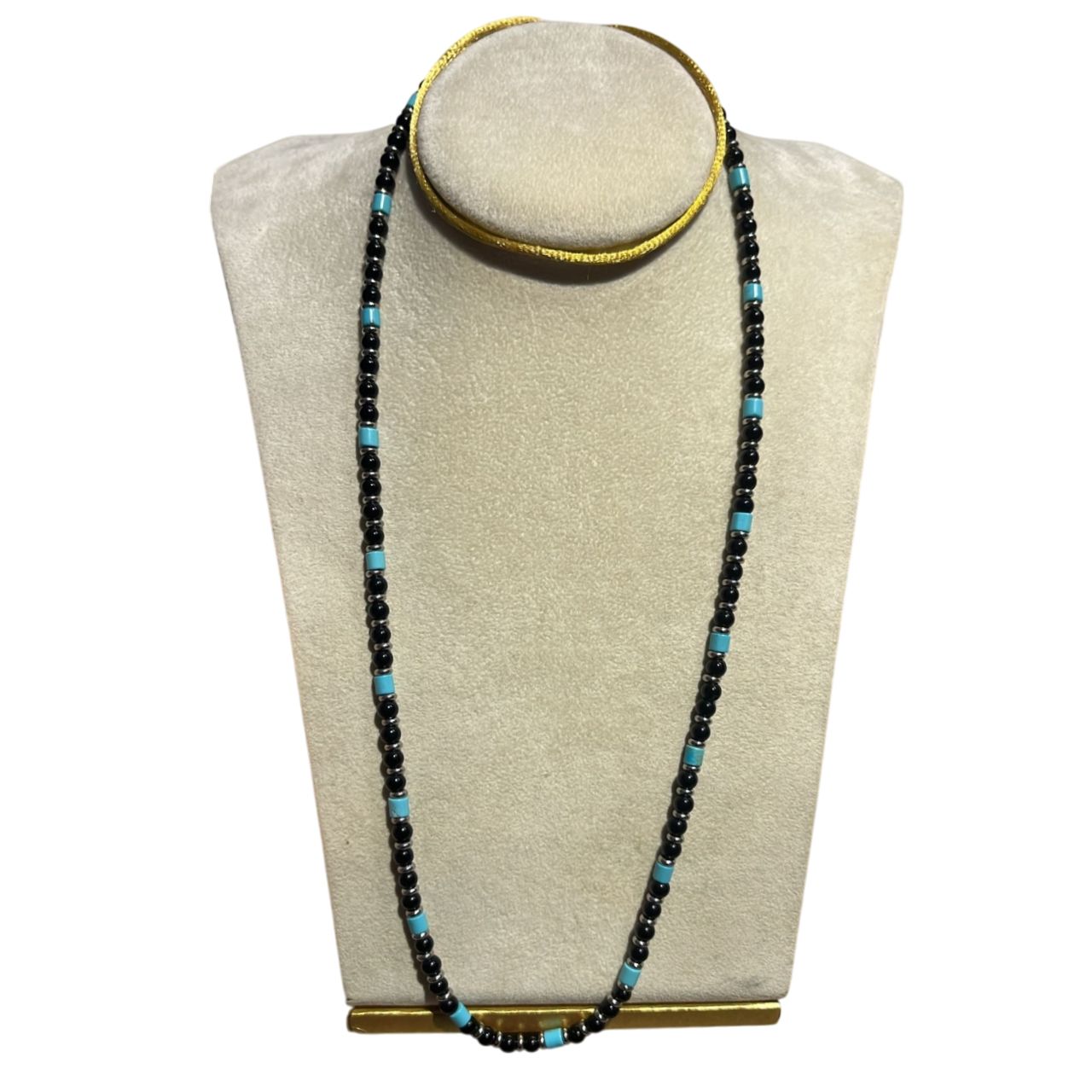 Collana Uomo Re Mida Pietre Multicolore Onice Nero